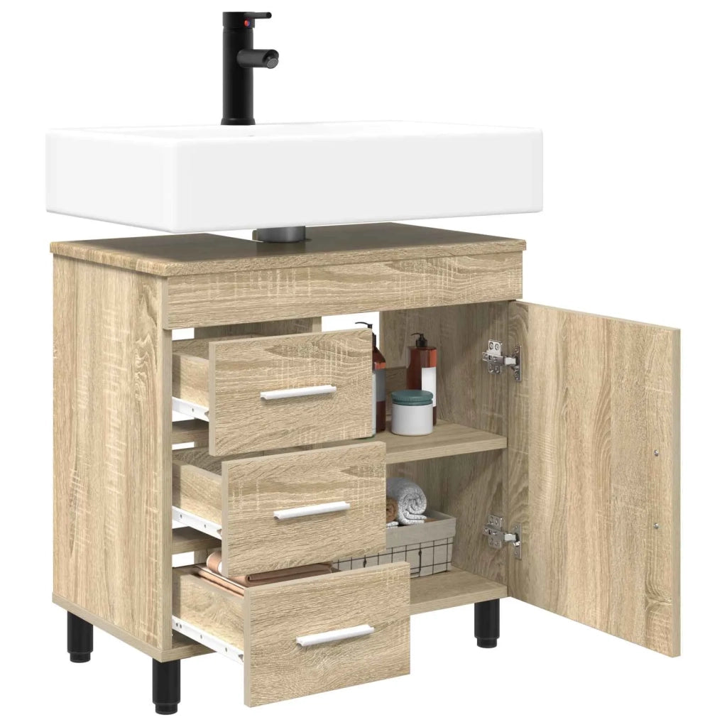 Mobiletto da bagno Rovere Sonoma 60 x 35 x 60 cm
