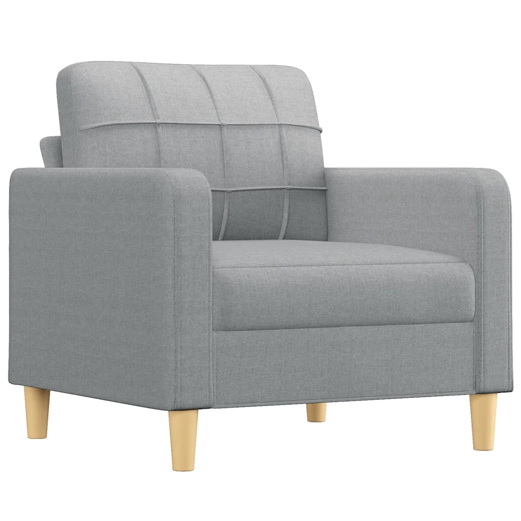 Poltrona-Divano Sedia Grigio Chiaro 60 cm in Tessuto 946751