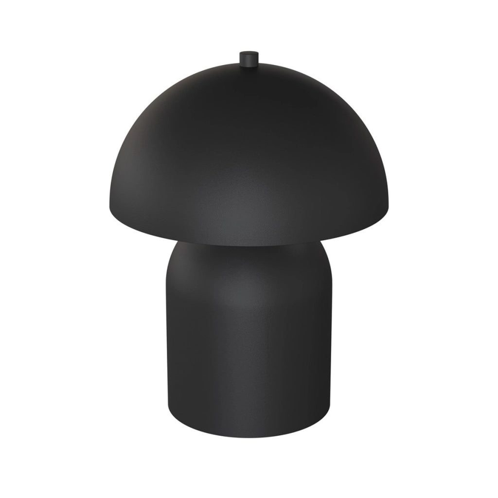 Lampada da tavolo Mush in acciaio nero opaco