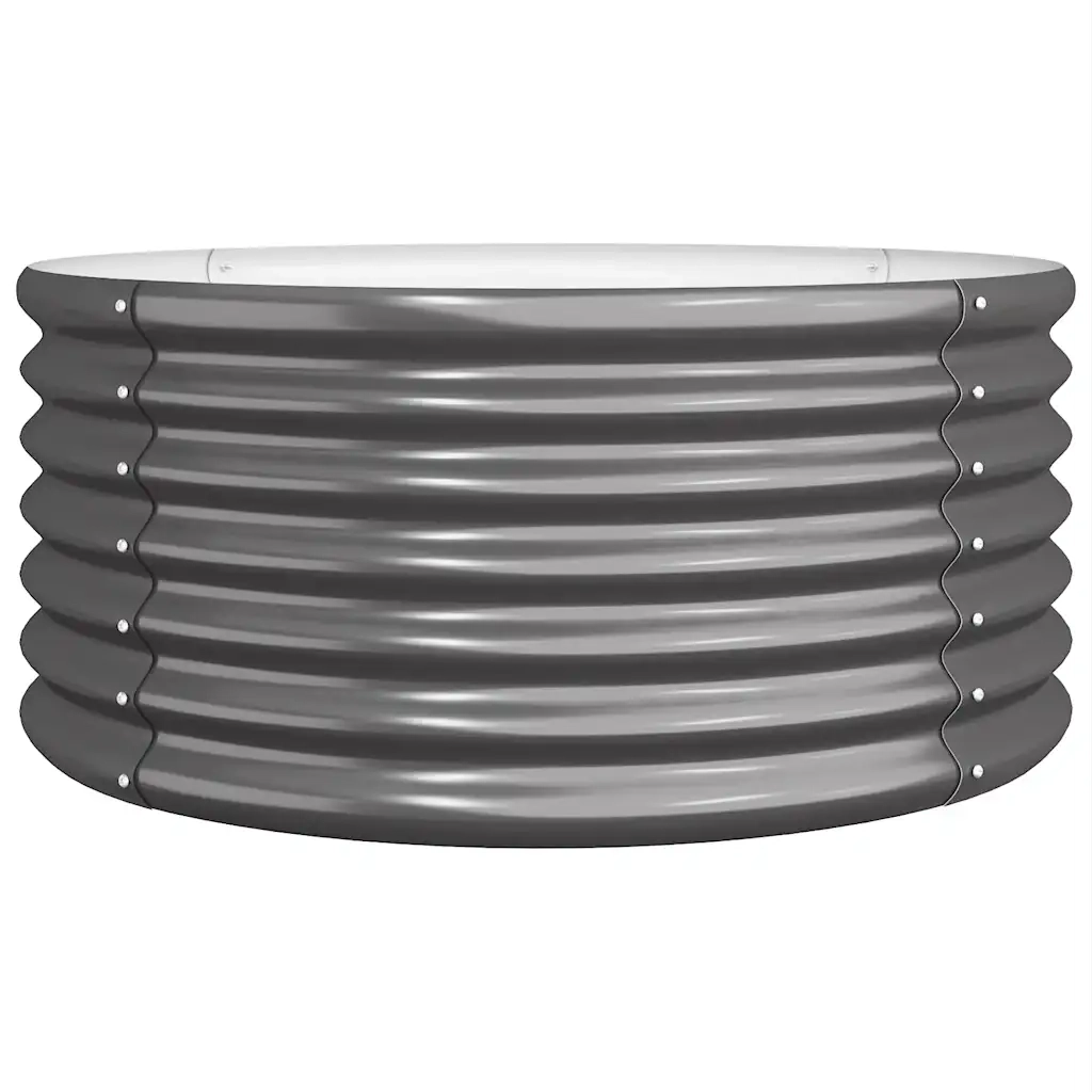 Vaso Giardino Acciaio Zincato 80x80x36cm Antracite 318856
