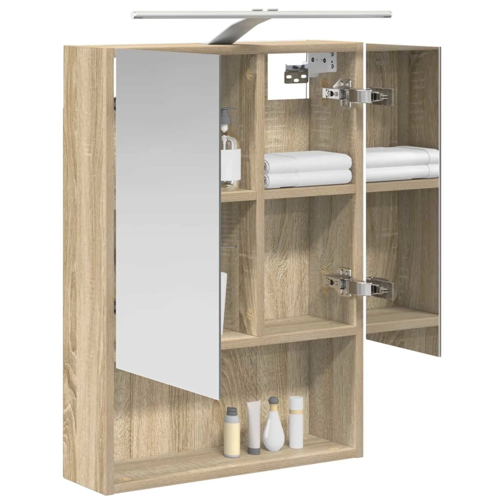 Mobiletto per specchio da bagno Rovere Sonoma 50 x 14,5 x 70 cm 889209