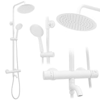 Set Doccia Da Incasso Con Termostatato Lungo White Matt