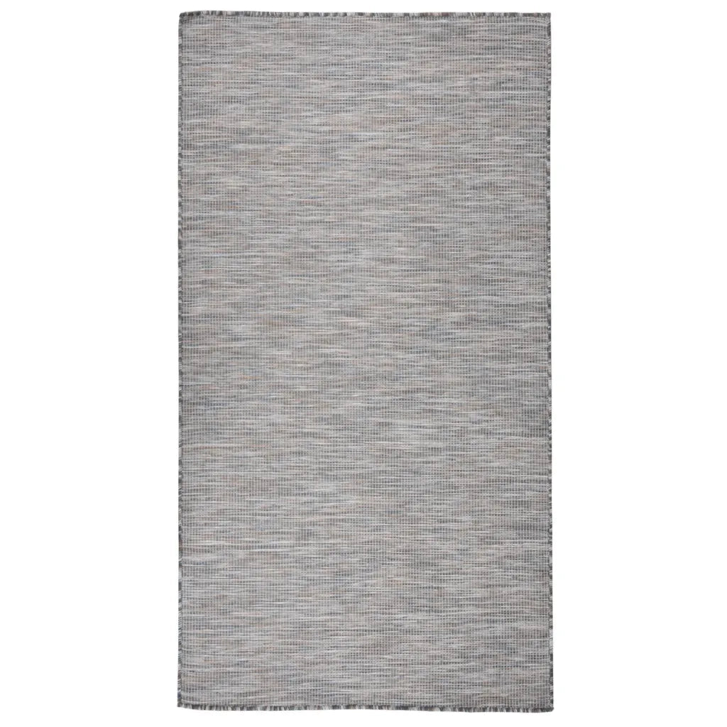 Tappeto da Esterni a Tessitura Piatta 80x150 cm Marrone e Nero cod mxl 54966