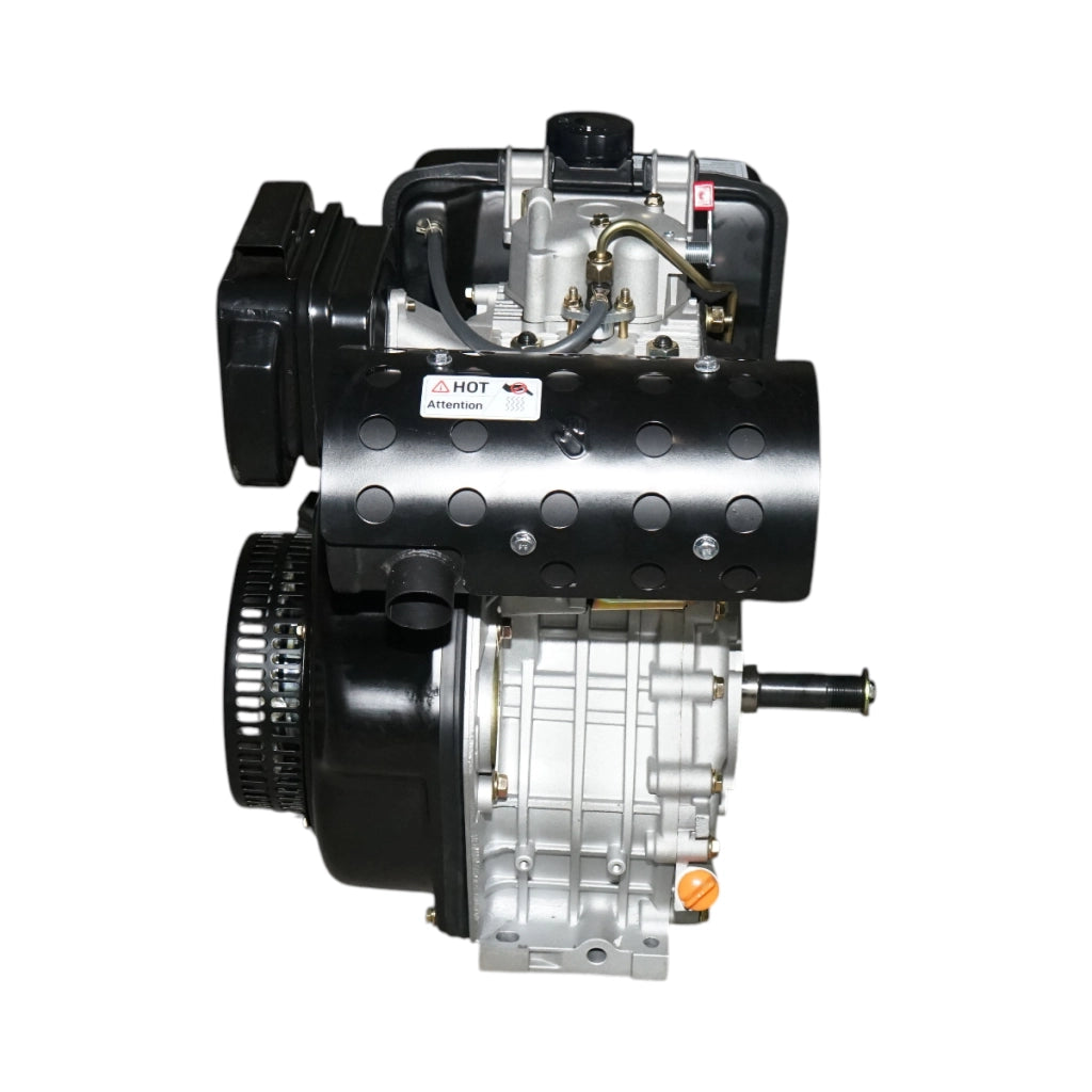 Motore diesel 13CV 192F, 498cc, 3600 giri/min, albero cilindrico filettato 25,4mm, avviamento a strappo
