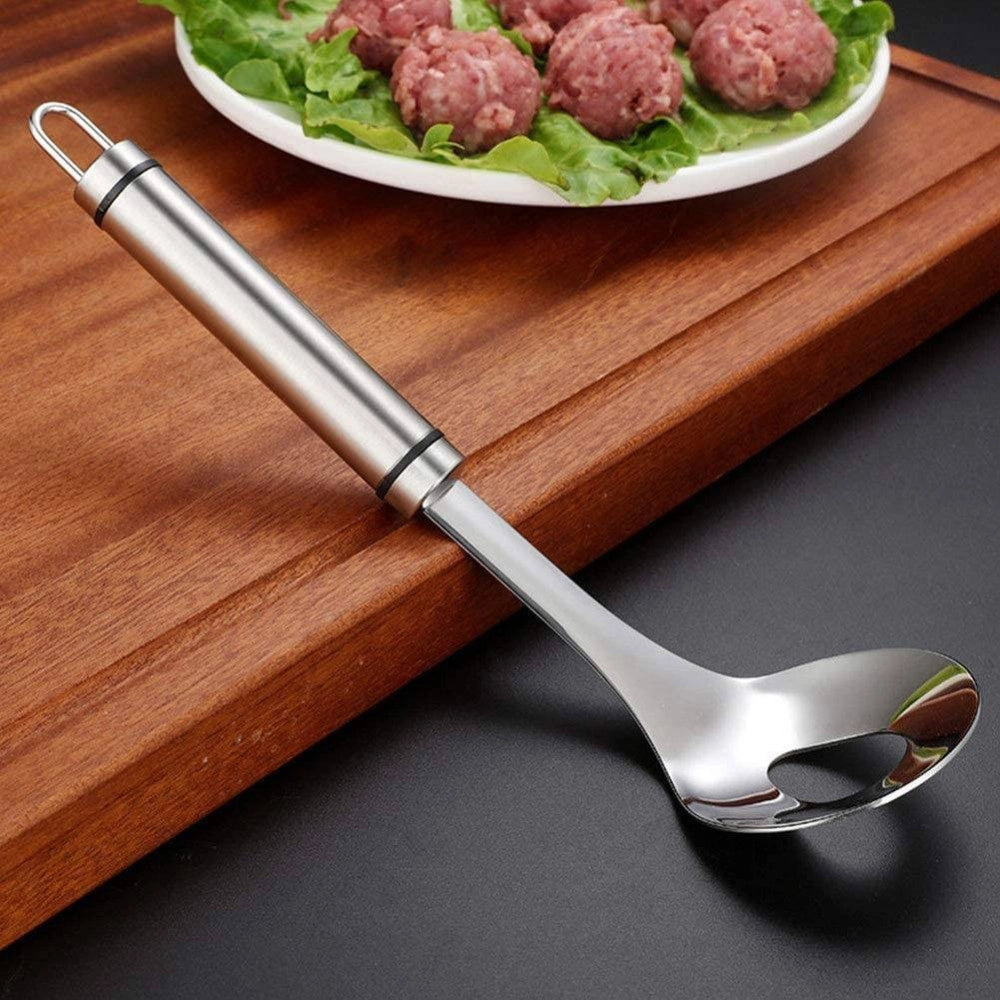 Trade Shop - Cucchiaio Per Polpette Antiaderente Utensile Da Cucina Stampo In Acciaio Inox -
