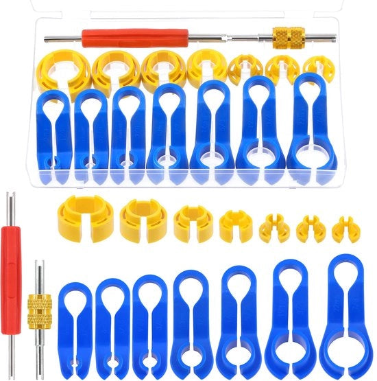 Set di attrezzi per la rimozione della presa del carburante 16 pezzi, compatibile con la maggior parte dei Ford/GM/Chrysler/Mazda, incluso Master attrezzi di connessione rapida 1/4 5/16 3/8 1/2 5/8 3/4 7/8 pollici