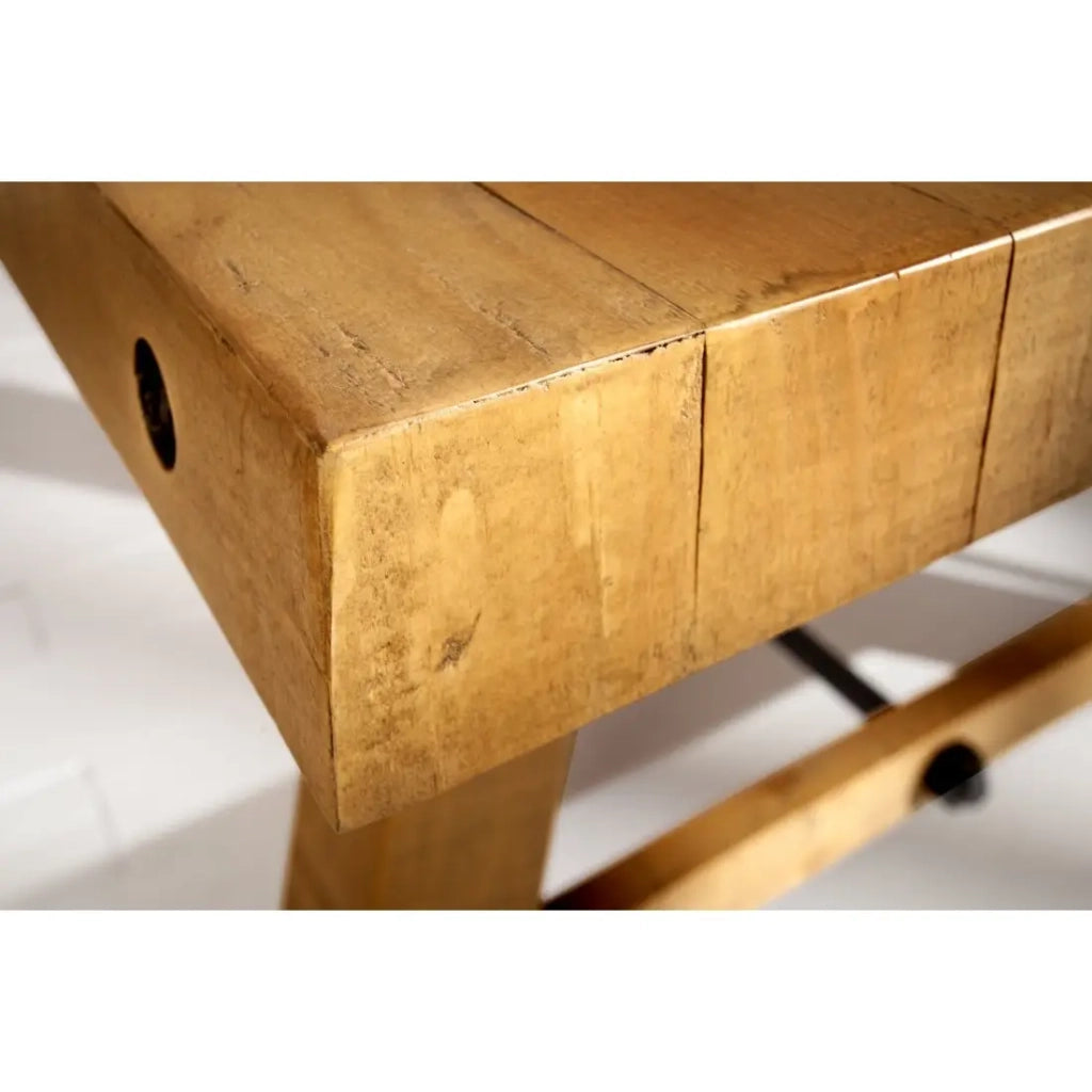 Tavolo da pranzo RANCHO – Legno di pino riciclato verniciato – 240 cm – Stile rustico