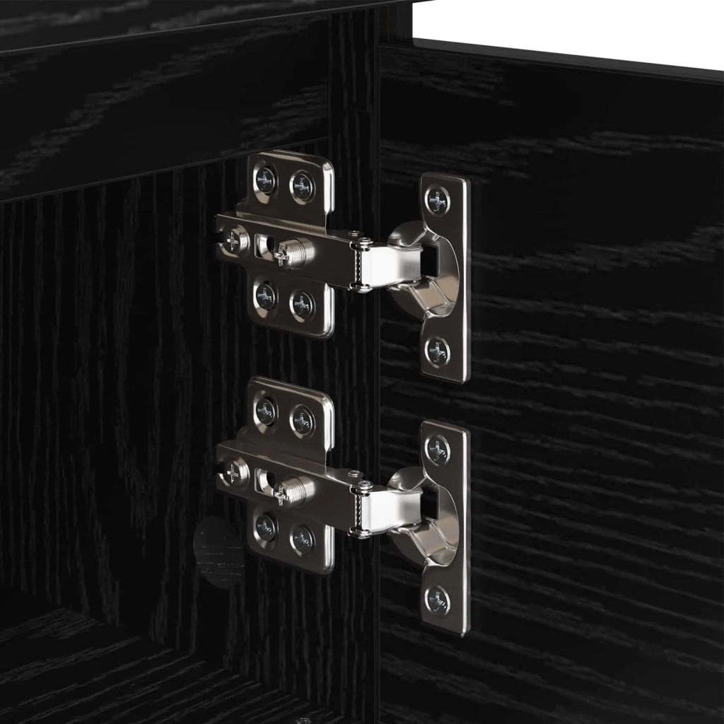 Set di 2 Comodini | Armadio da Notte | Mobiletto da notte con cassetto Rovere Nero 40 x 35 x 50 cm