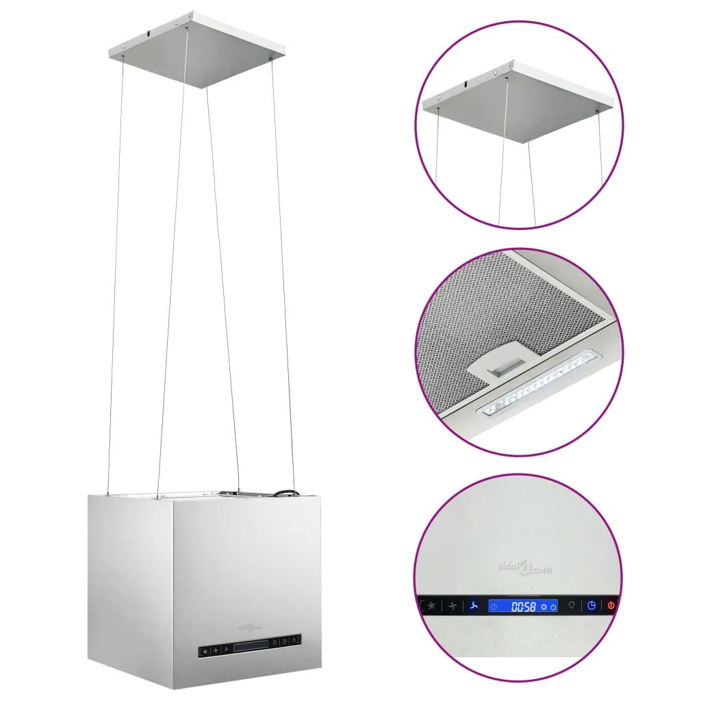 Cappa sospesa in acciaio inox da 37 cm con sensore touch LCD 02_0005857