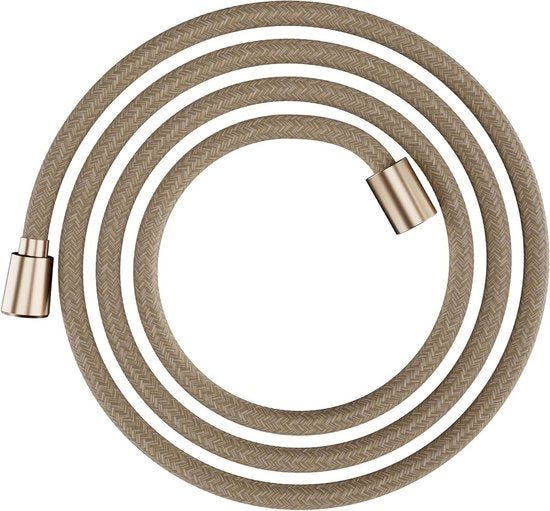 Doucheslang universale in tessuto 200 m con protezione contro la torsione - doucheslang flessibile con protezione anti-knik - finitura bronzo lucido incl. gomme di sigillaggio