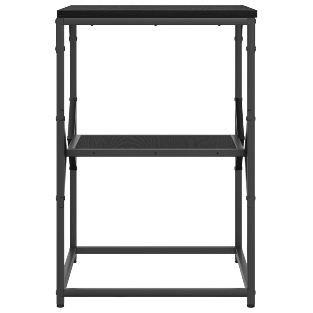 Tavolino  Nero Rovere 41x40x60 cm Legno ingegnerizzato