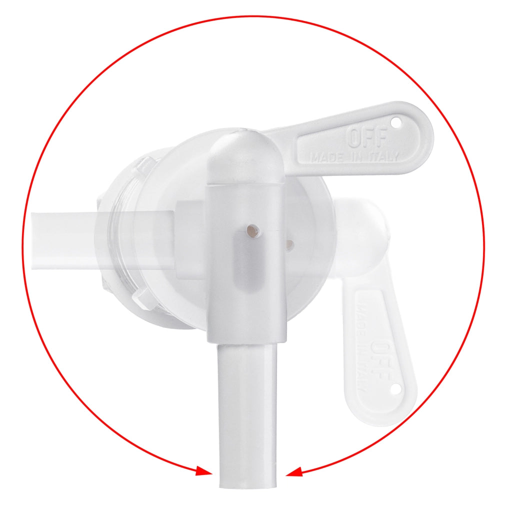 Rubinetto di scarico a spirale KADAX per secchio di fermentazione con guarnizione