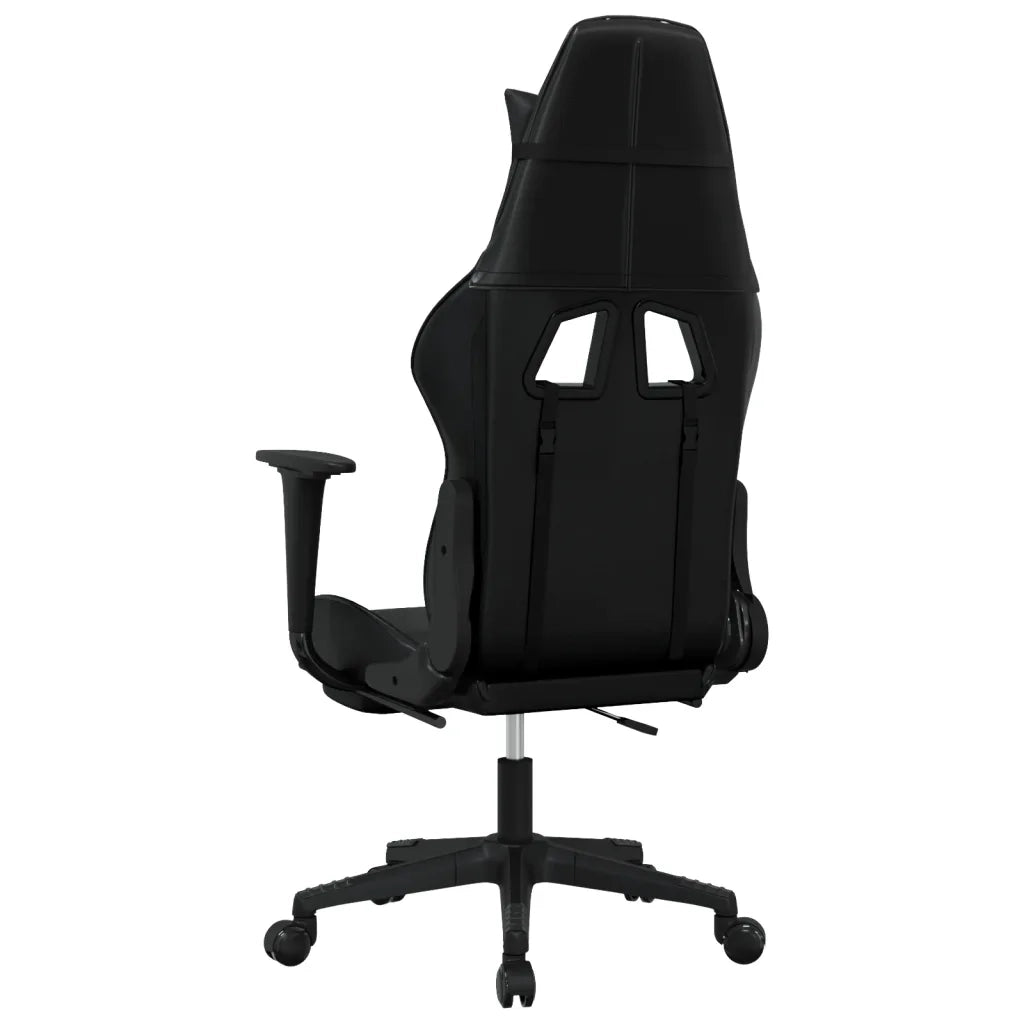 Sedia da Gaming con Poggiapiedi Nero in Similpelle cod mxl 61982