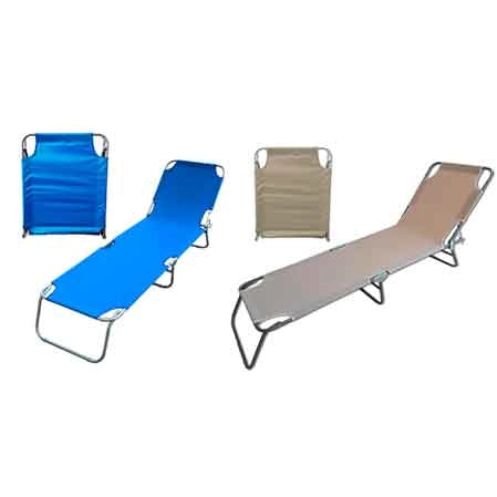 LETTINI DA SPIAGGIA PIEGHEVOLE 187x55x24 cm - Col. Blu