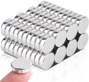 Mini Magnetici 10x3mm Forti, 80 Pezzi Piccoli Magnetici Piani, Magnetici Neodymium Rondi Magnetici per Tavolo Magnetico Pannello da Parete Foto