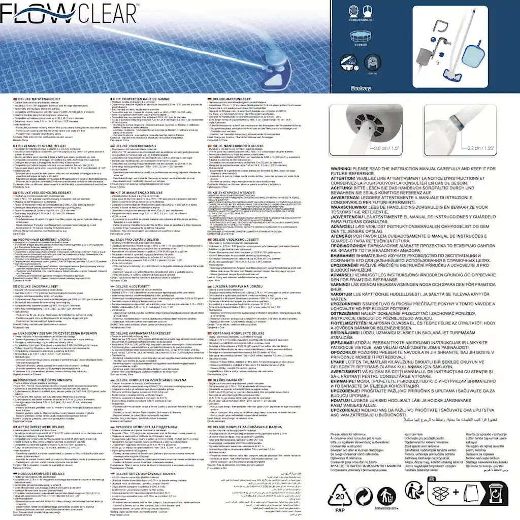Bestway Kit Manutenzione per Piscina Flowclear Deluxe 58237 3202431