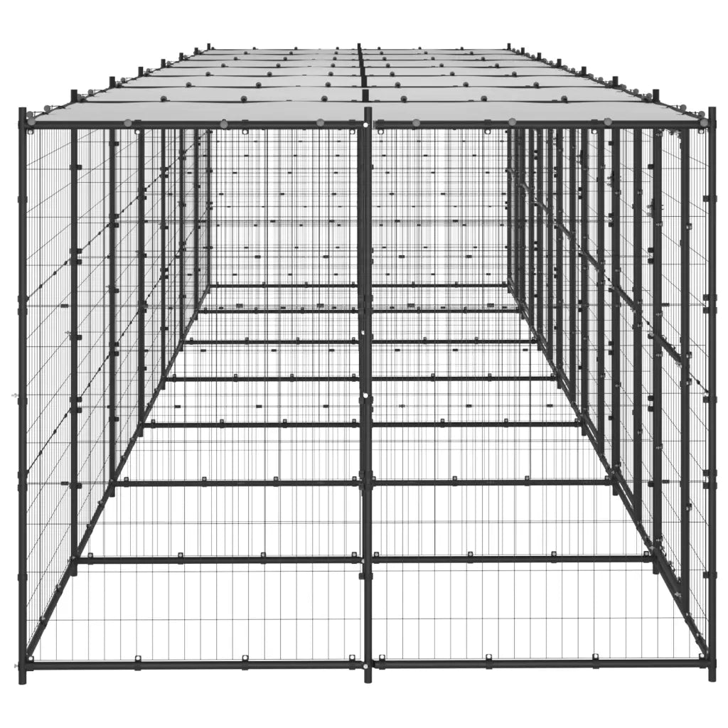 Gabbia per Cani da Esterno in Acciaio con Tetto 16,94 mÂ² cod mxl 56931