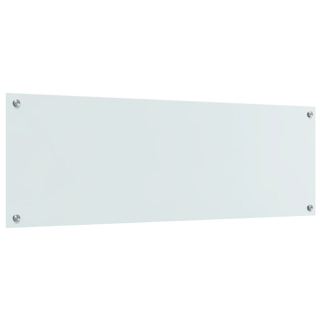Schienale da Cucina Bianco 120x40x0,6 cm in Vetro Temperato