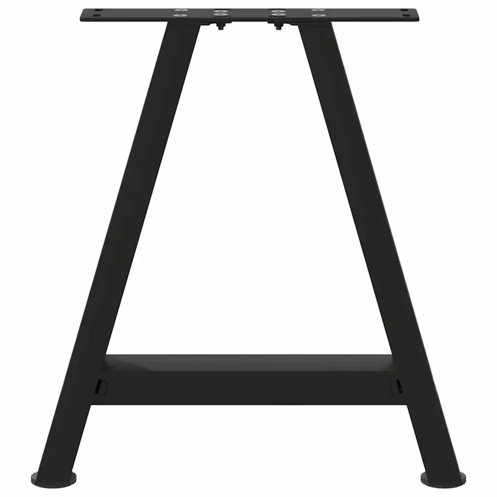 Gambe per Tavolino da Caffè a Forma di A 2 pz Nere 38x(42-43) cm Acciaio 4012828