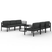 Set di mobili da giardino mobili da esterno 7 pezzi con cuscini alluminio antracite 02_0017065