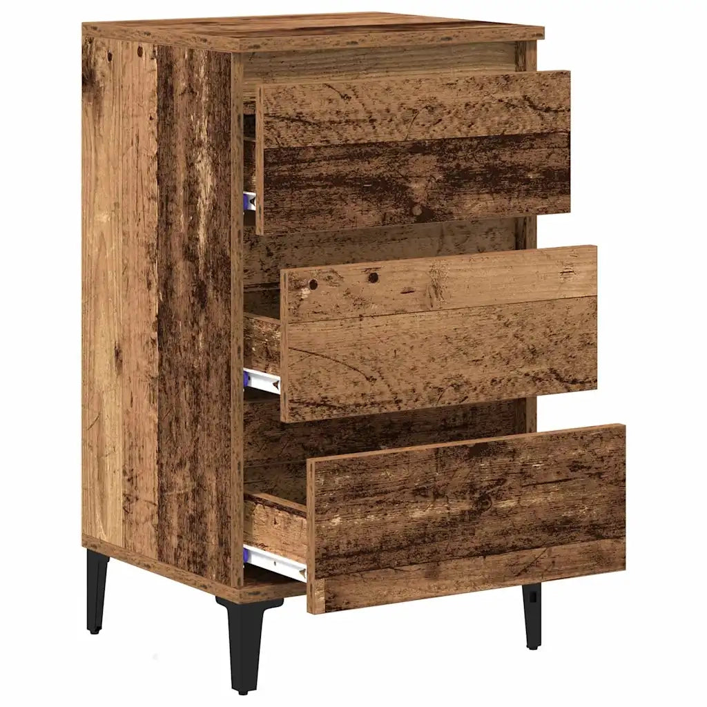 Comodino | Armadio da Notte | Mobiletto da notte con cassetto Legno vecchio 45 x 35 x 44 cm