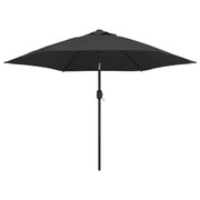 Ombrellone da Esterni con LED e Palo in Acciaio 300cm Antracite cod mxl 21042