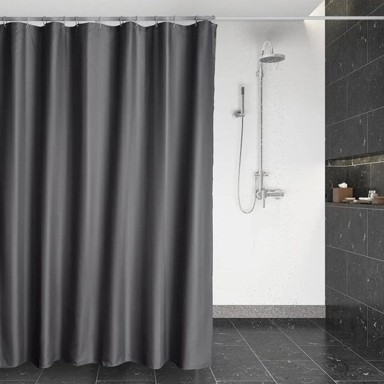 Telaio di doccia impermeabile e lavabile, materiale in poliestere, asciuga rapidamente, doccia 180x200 cm, doccia 120x200 cm, colore trasparente grigio scuro
