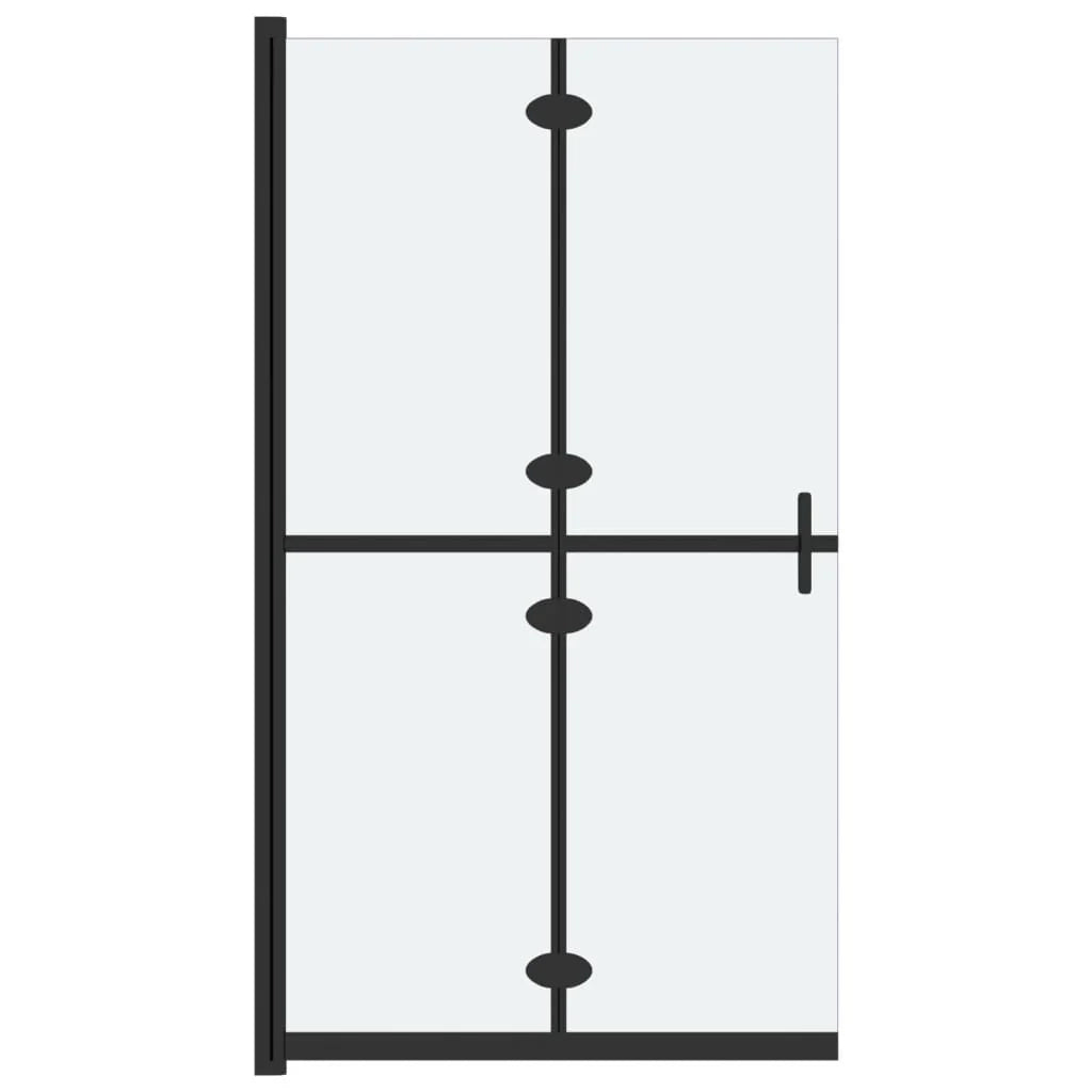 Parete doccia pieghevole divisorio per vasca da bagno accessorio per il bagno parete doccia per interni vetro ESG 80x190 cm satinato 02_0002172