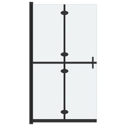 Parete doccia pieghevole divisorio per vasca da bagno accessorio per il bagno parete doccia per interni vetro ESG 80x190 cm satinato 02_0002172