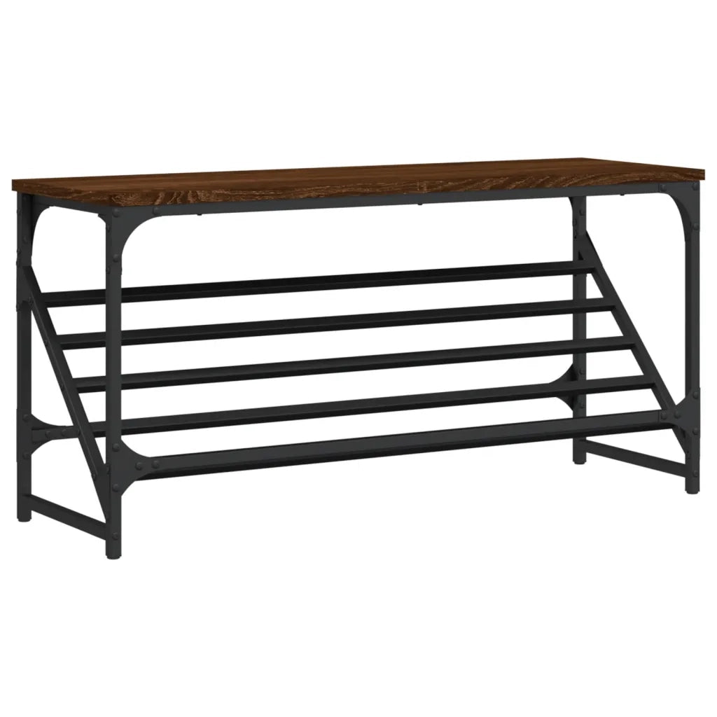Scarpiera-Scaffale per scarpe Rovere Marrone 90x30x45 cm in Legno Multistrato