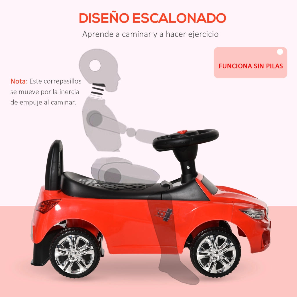 Giocattolo Correpasillos Bambini con Musica e Luci ¨C zephmum ¨C Rosso 18-36 Mesi