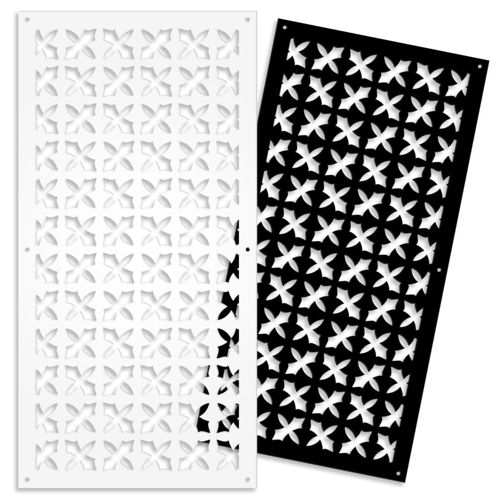 CRUSADES - Pannello in PVC traforato - Parasole Colore: nero, Misura: 98x198 cm