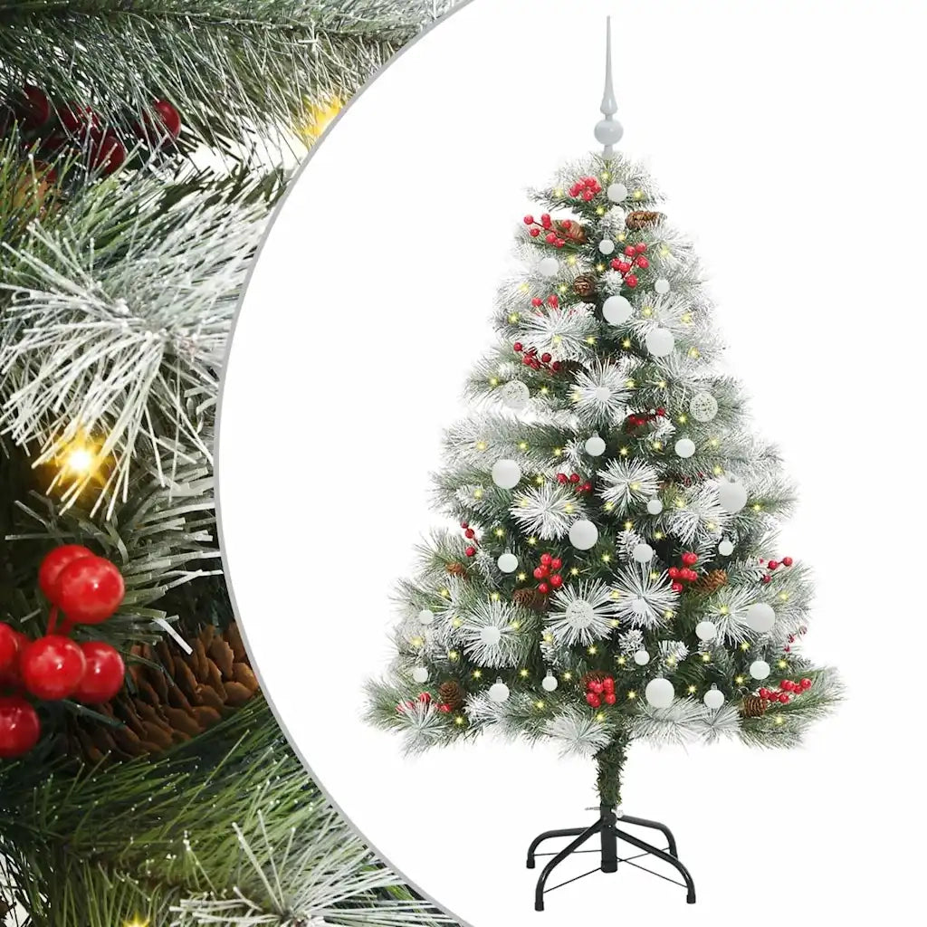 Albero di Natale artificiale Verde e bianco 150 cm