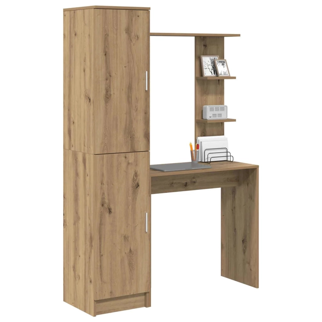 Scrivania | Tavolo da Ufficio 2 pz Rovere artigianale