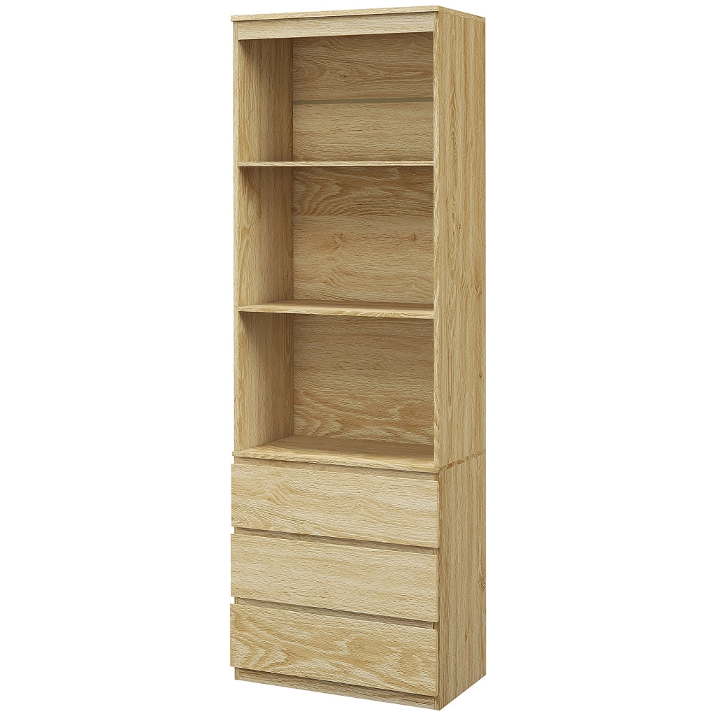 Libreria con cassetti ¨C zephmum ¨C legno effetto rovere 60x35x180 cm