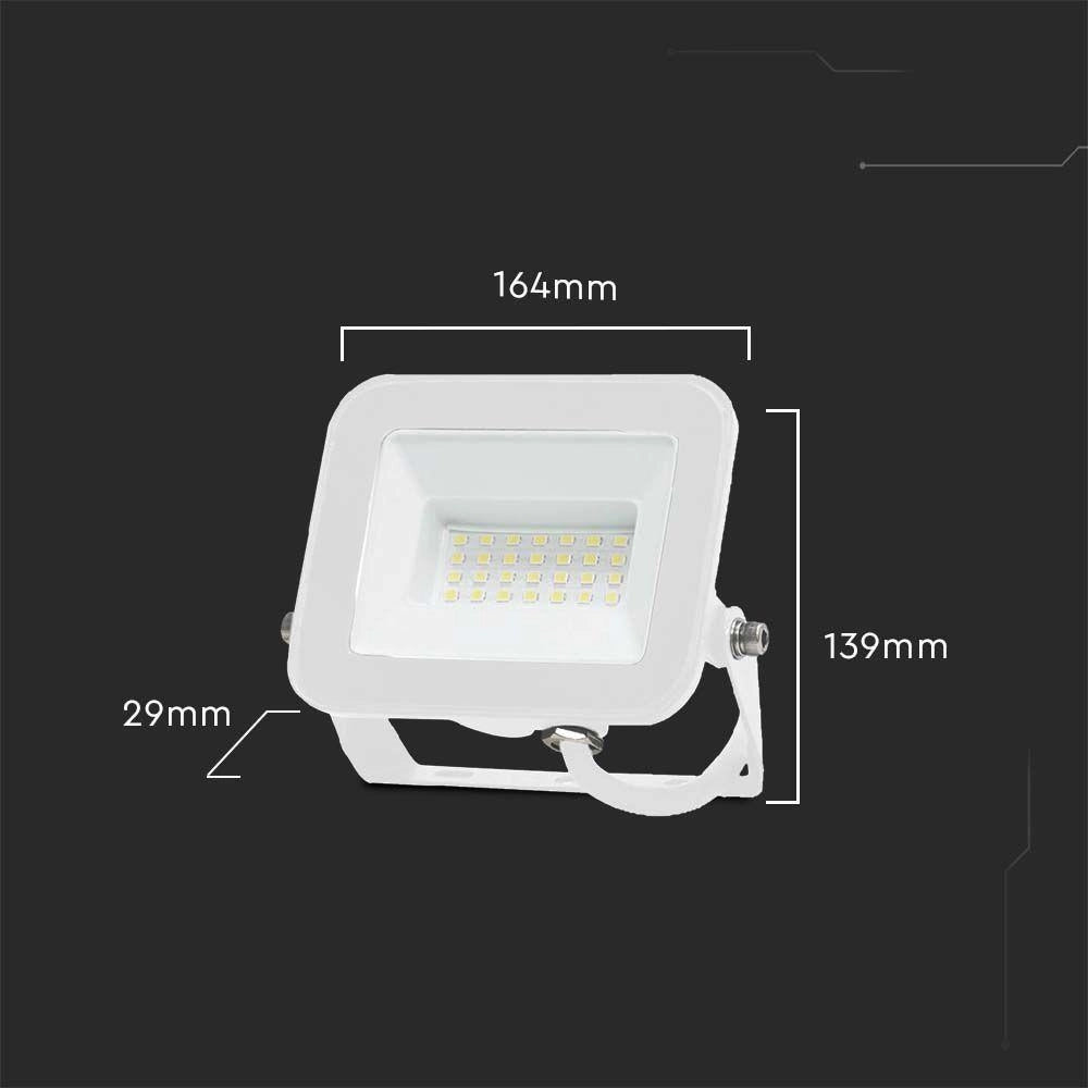 Faro LED V-TAC 30W Samsung 6500K 2505lm IP65 bianco