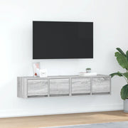Mobili TV 2pz Grigio Sonoma 60x31x25,5 cm Legno Multistrato 861501