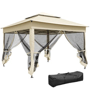 Tonnelle da giardino pieghevole 3x3m ¨C zephmum ¨C crema, metallo, poliestere