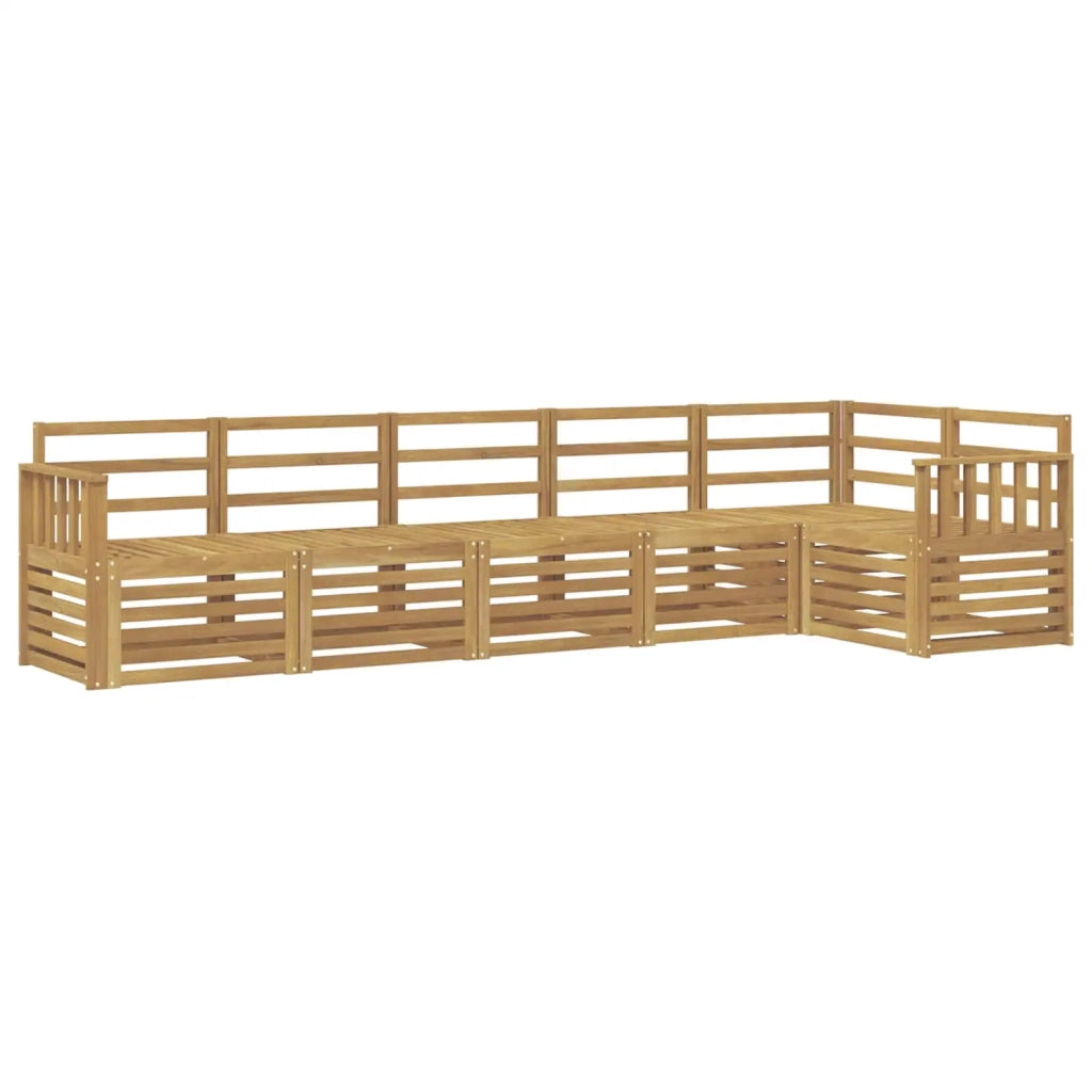 Set di divani da esterno 6 pcs Bianco 306 x 128,5 x 73 cm 3391904