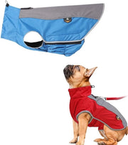 Reggisacco per cani, impermeabile, giacca impermeabile per cani piccoli e cani, impermeabile, con cappuccio, cani, giacca impermeabile completa, blu, m
