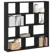 Mensola a Cubo da Parete 12 Scomparti Nero in Truciolato 860005