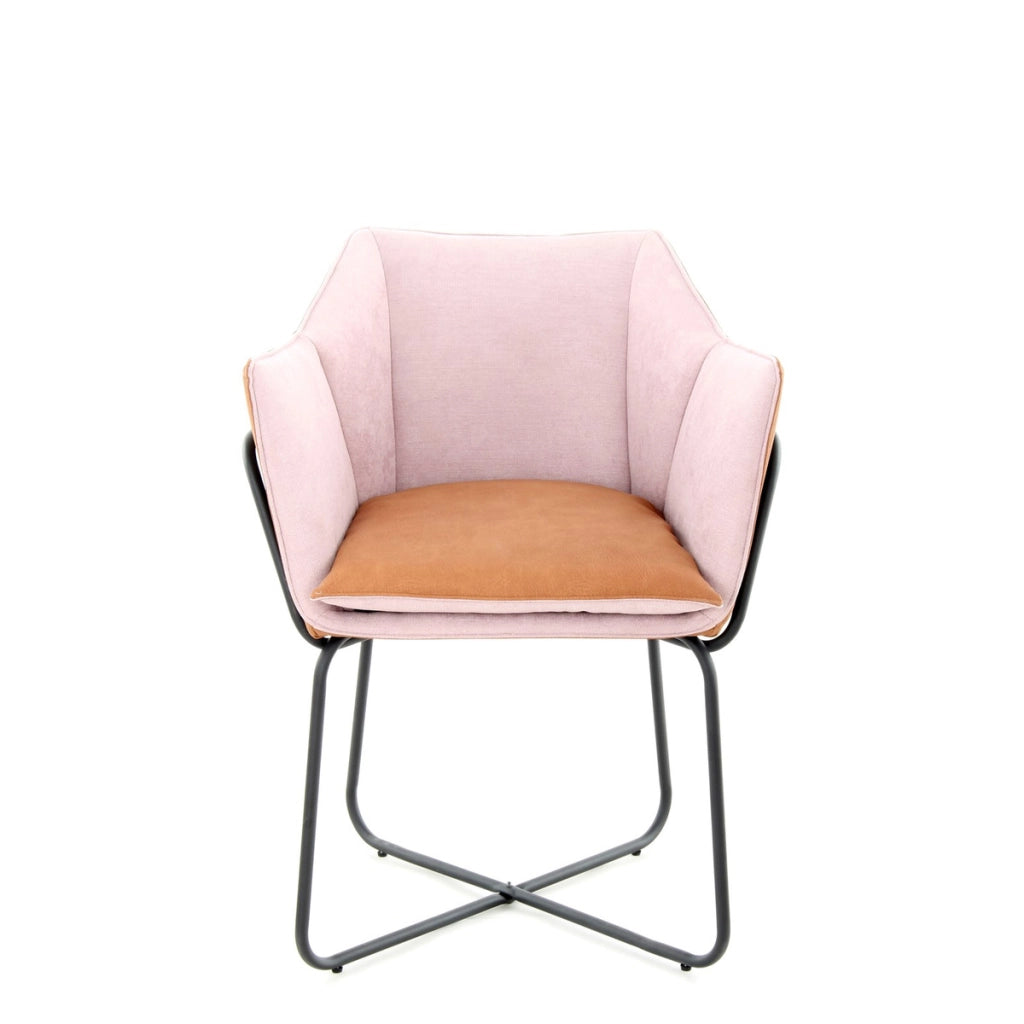 Poltroncina Lounge Marietta in Ecopelle e Metallo