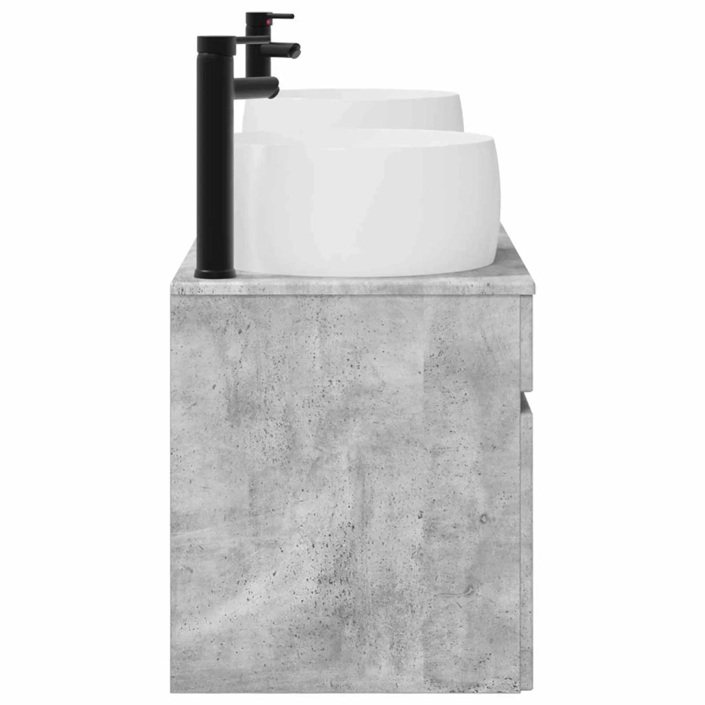 Set di Armadi da Bagno 3 pz Grigio Cemento 49 x 44,5 x 66 cm 3405770