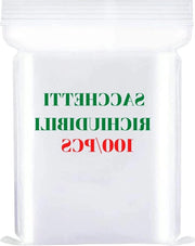 Zak di plastica trasparente con chiusura a zip - aerea ermetica - per alimenti - contenitore per freezer - resistente al gelo - 100 cm - 35 x 45 cm