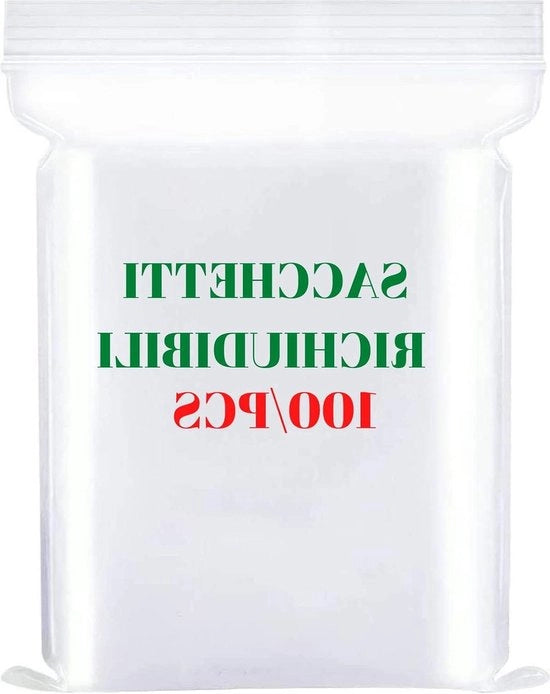 Zak di plastica trasparente con chiusura a zip - aerea ermetica - per alimenti - contenitore per freezer - resistente al gelo - 100 cm - 35 x 45 cm