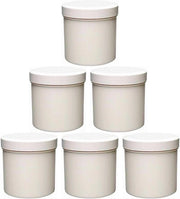 Set di 6 contenitori in plastica per piante da interni, sicuri per l'alimentazione, liberi da BPA, prodotti in Germania, 125 ml, bianchi.