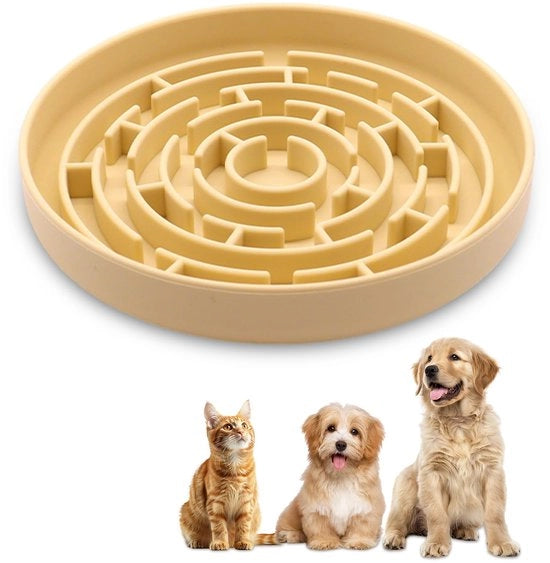 Anti-gulpbak per animali domestici, per cani, gatti, cuccioli, ciotola per cani in silicone, alimentazione lenta, ciotola per animali domestici di tutte le dimensioni.