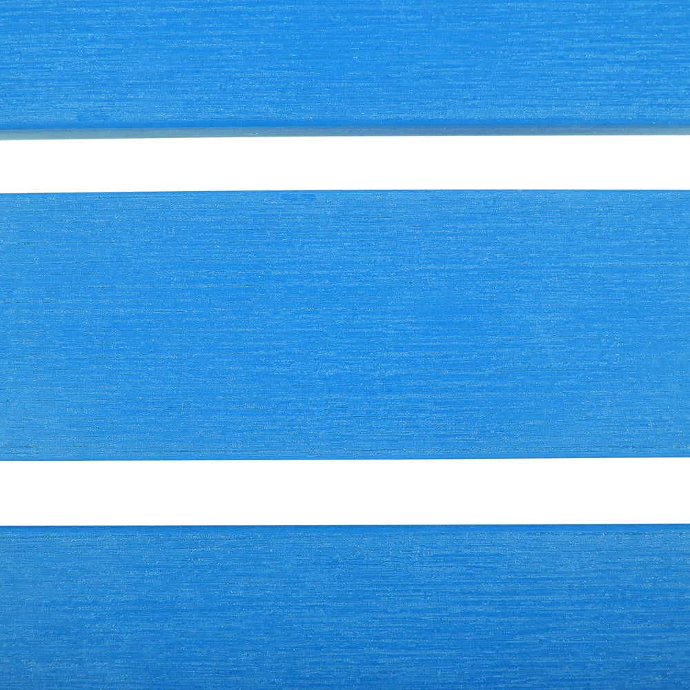 Poggiapiedi da giardino in plastica blu in legno resistente agli agenti atmosferici a doghe in stile moderno