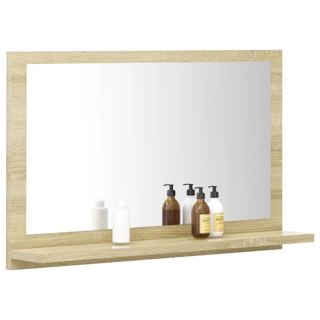Specchio da Bagno Rovere Sonoma 60x10,5x37 cm Legno Multistrato 804565