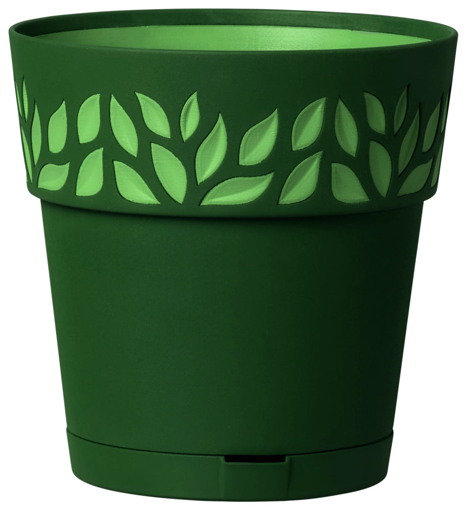 Stefanplast VASO CLOE con riserva d'acqua Ø cm. 30x29 h col. Grafite